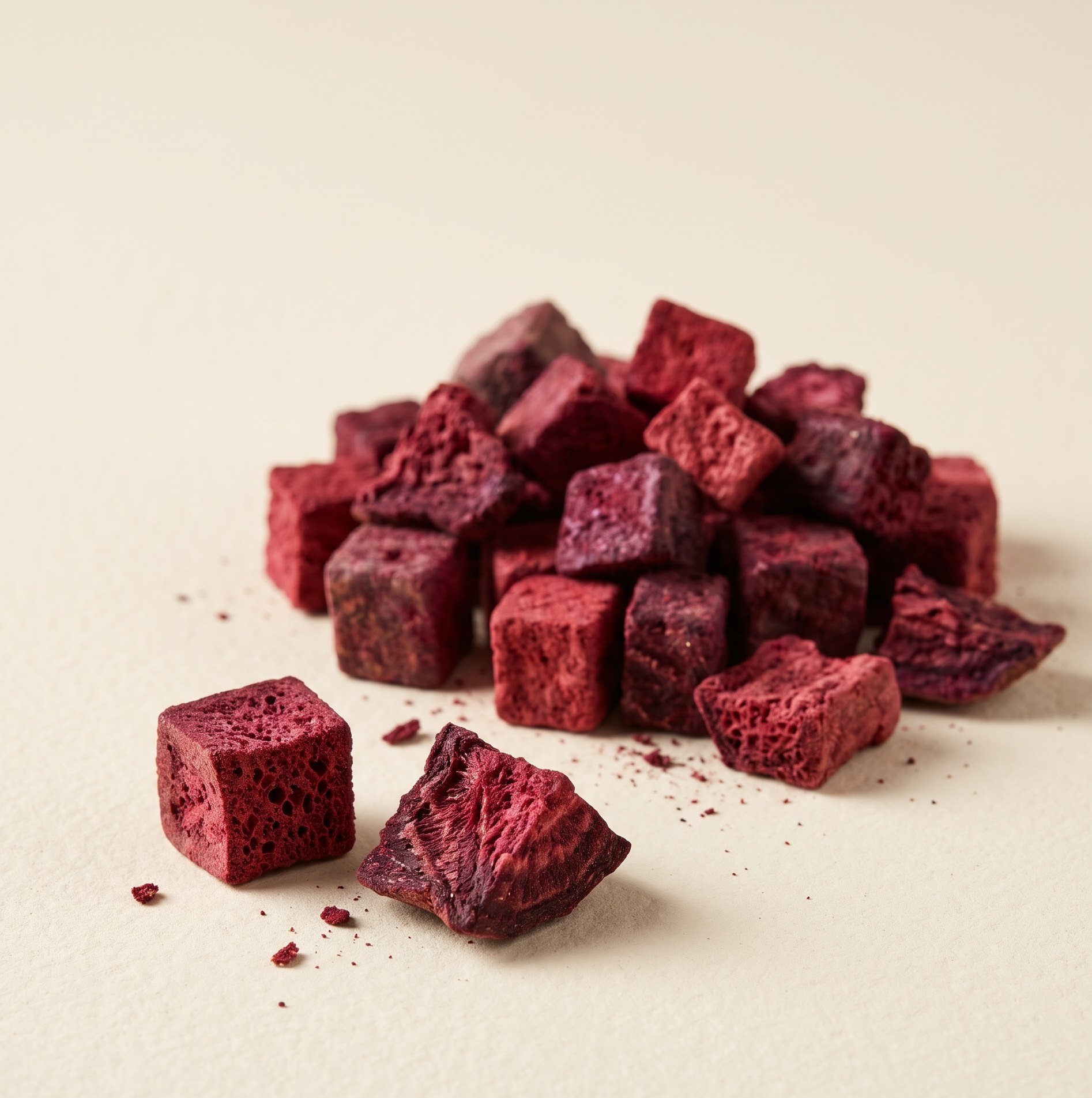 Freeze-dried beetroot