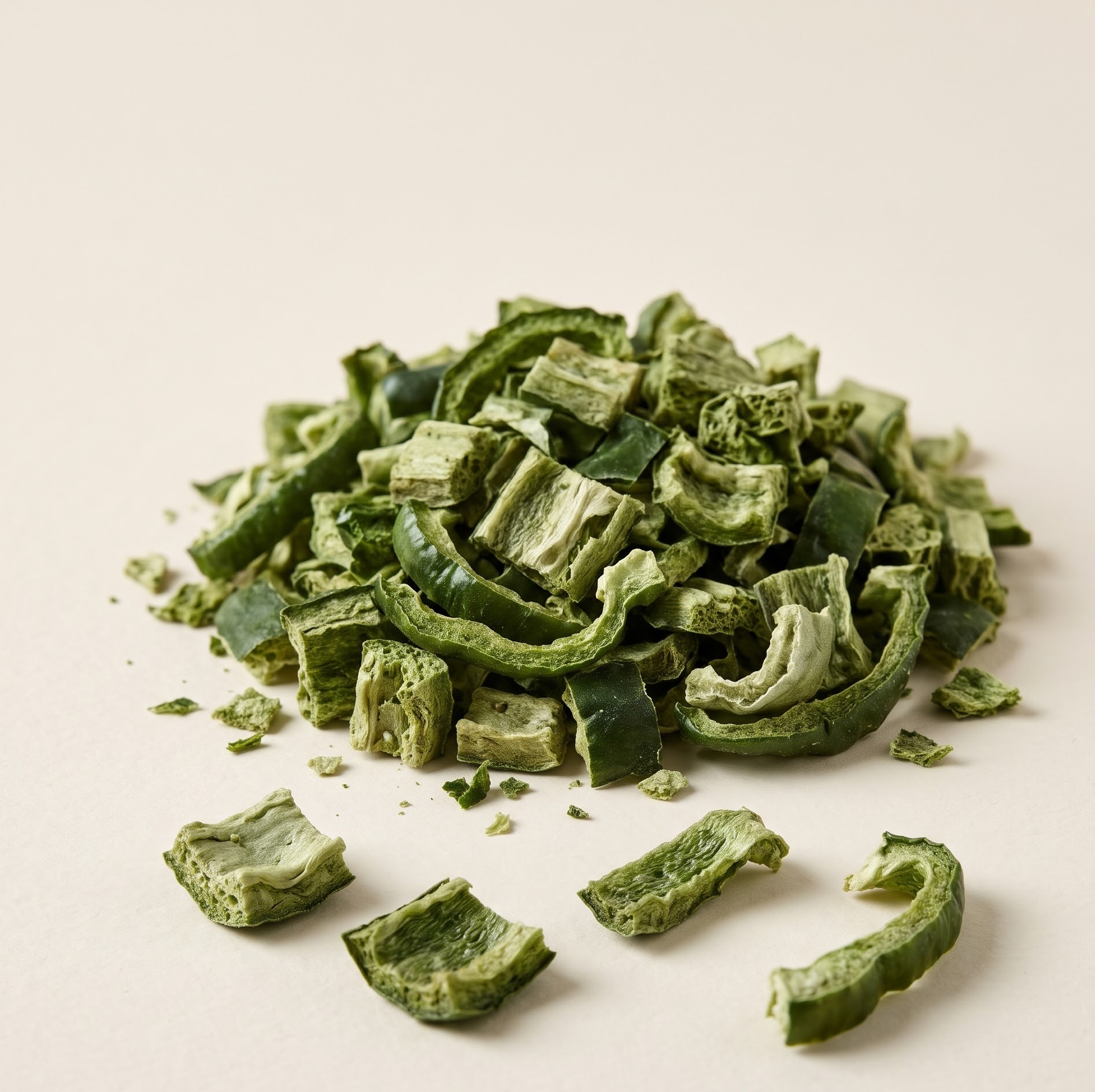 Freeze-dried capsicum