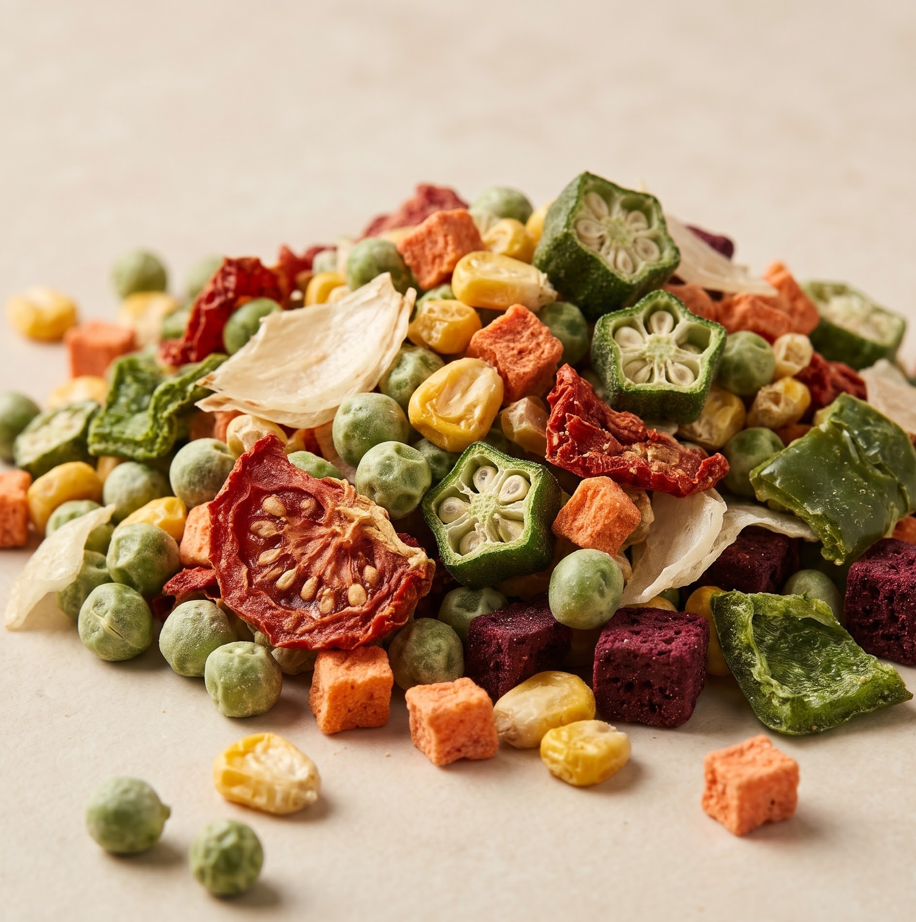 Freeze-dried vegetables